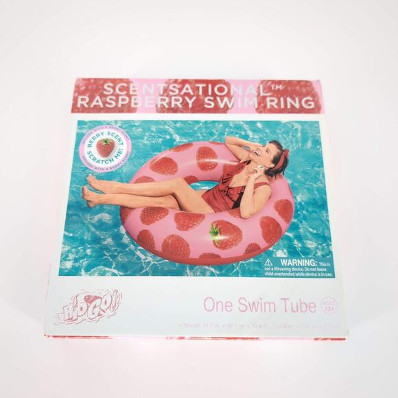 H2O Go Scentsational Raspberry Scented Swim Tube /Pool Ring / Float - New In Box - Picture 9 of 10